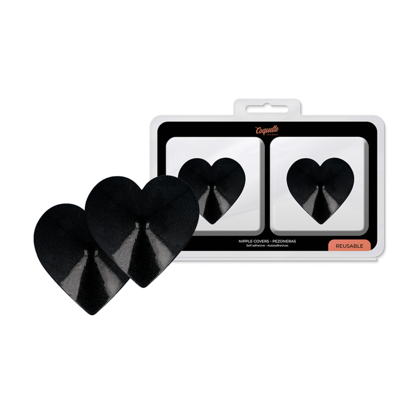 COQUETTE CHIC DESIRE - NIPPLE COVER BLACK HEARTS