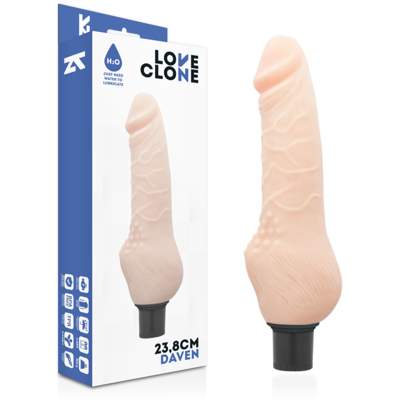 LOVECLONE - DAVEN AUTO-LUBRIFIANT RÉALISTE 23,8 CM -OU- 3,8 CM