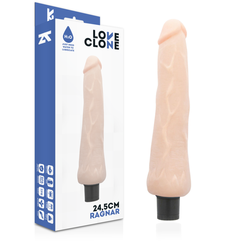 LOVECLONE - VIBRATEUR AUTOLUBRIFIANT RAGNAR 24,5 CM -OU- 3,5 CM