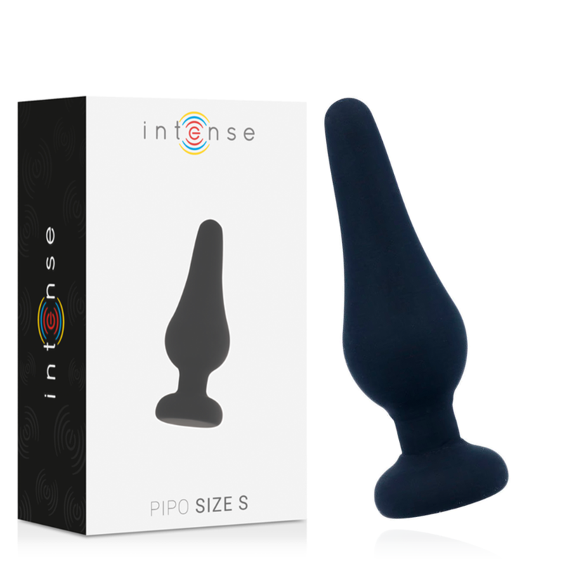 INTENSE - PIPO S BLACK SILICONE 9.8 CM BUTT PLUG