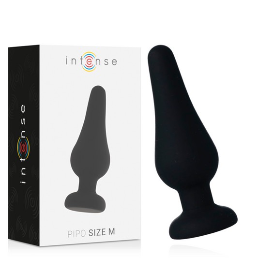 INTENSE - PLUG ANALE PIPO M SILICONE NERO 11 CM