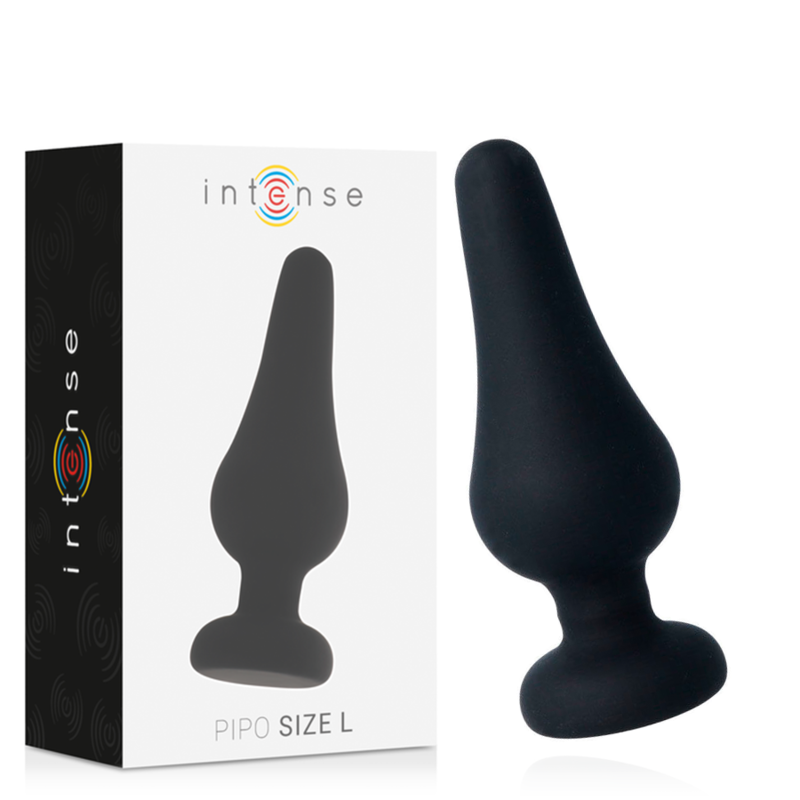 INTENSE - PLUG ANALE PIPO L SILICONE BLACK 13 CM