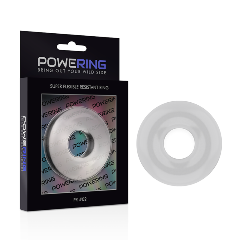 POWERING - SUPER FLEXIBLE AND RESISTANT COCK RING 4.5 CM TRANSPARENT