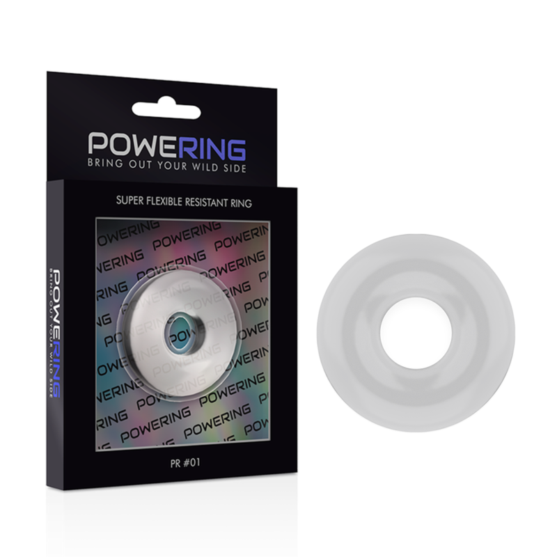 POWERING - ANELLO PER PENE SUPER FLESSIBILE E RESISTENTE 3,5 CM TRASPARENTE