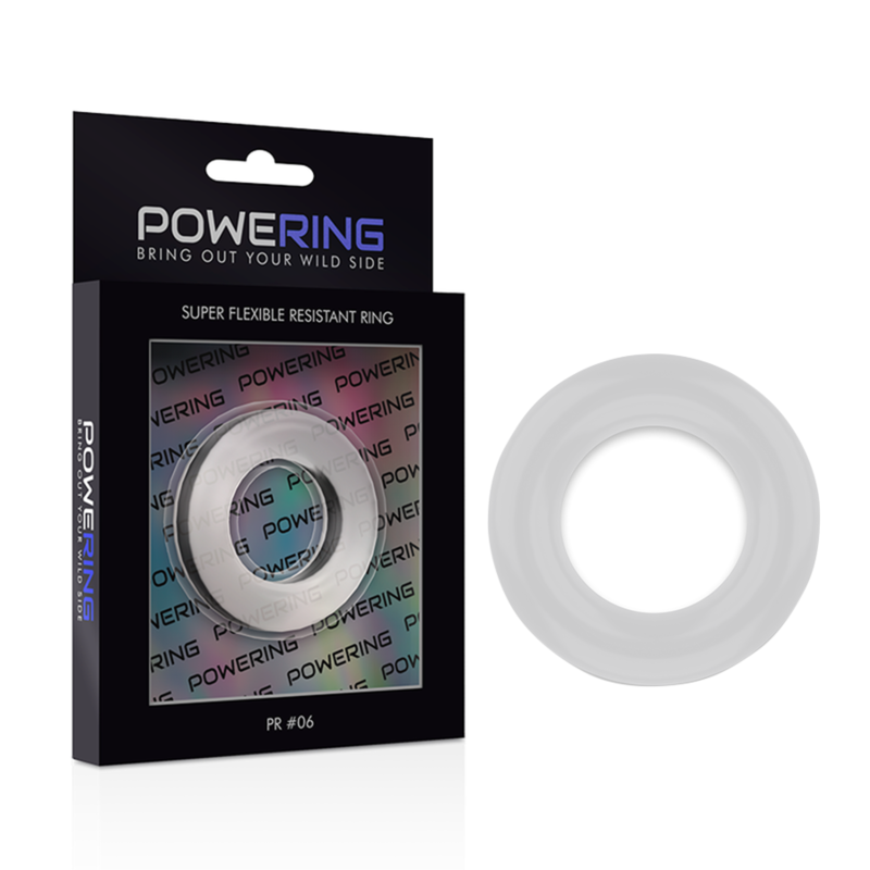 POWERING - ANELLO PER PENE SUPER FLESSIBILE E RESISTENTE 5,5 CM PR06 TRASPARENTE