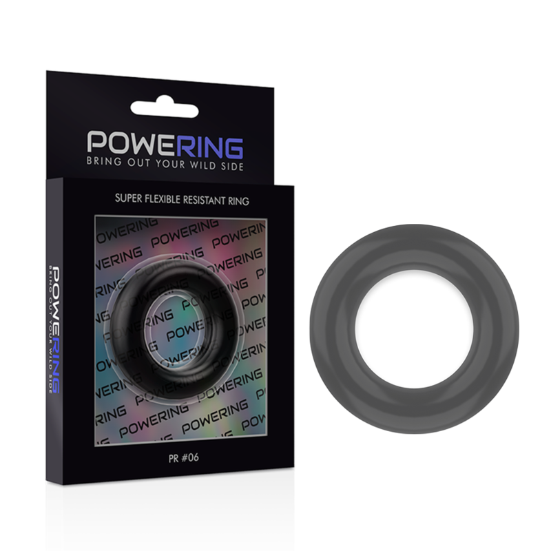 POWERING - ANELLO PER PENE SUPER FLESSIBILE E RESISTENTE 5,5 CM PR06 NERO