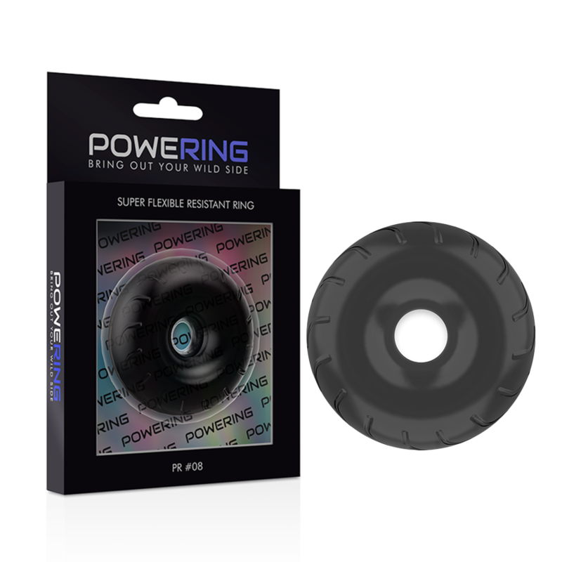 POWERING - ANELLO PER PENE SUPER FLESSIBILE E RESISTENTE 5CM PR08 NERO