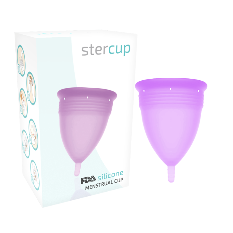 STERCUP - COPPA MESTRUALE IN SILICONE FDA LILLA - TAGLIA S