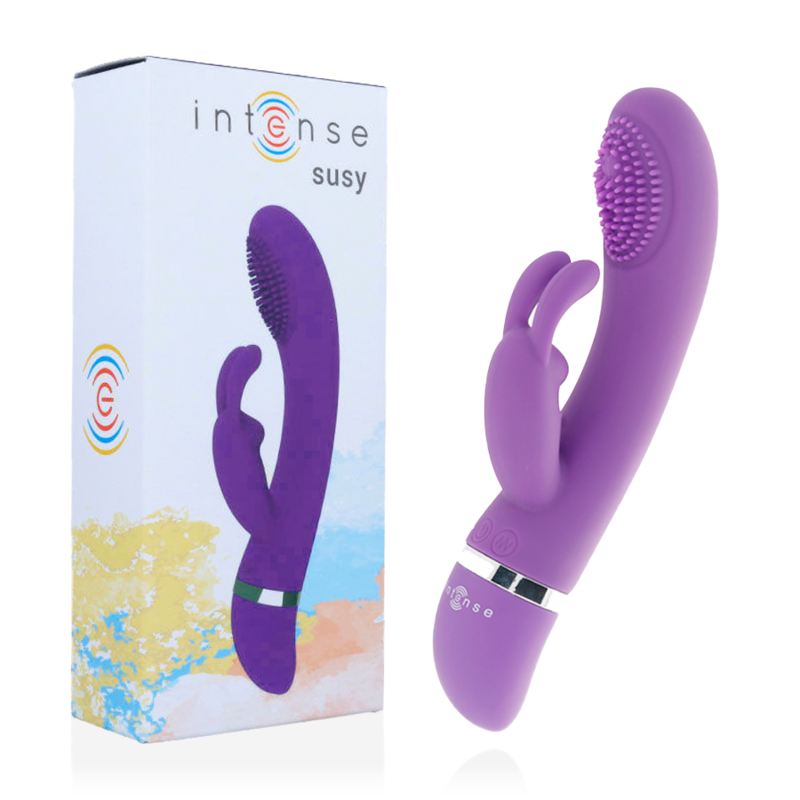 INTENSE - VIBRATEUR OSCILLANT EN SILICONE RABBIT LILAS SUSY