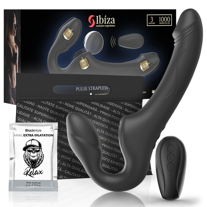 IBIZA - STRAPLESS VIBRATOR WITH REMOTE CONTROL BUTTON