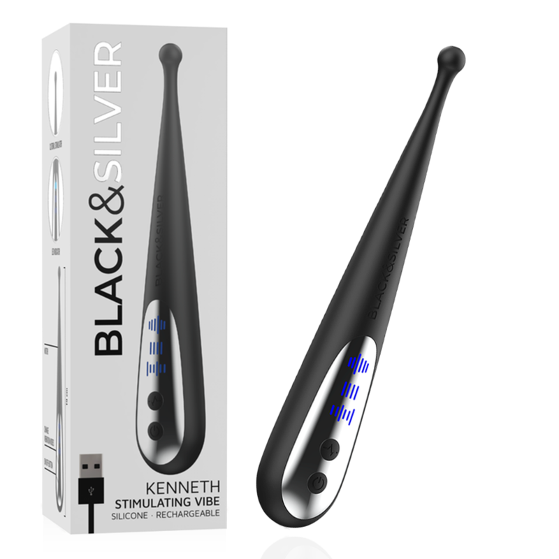 BLACK&amp;SILVER - KENNETH STIMULATING VIBRATOR