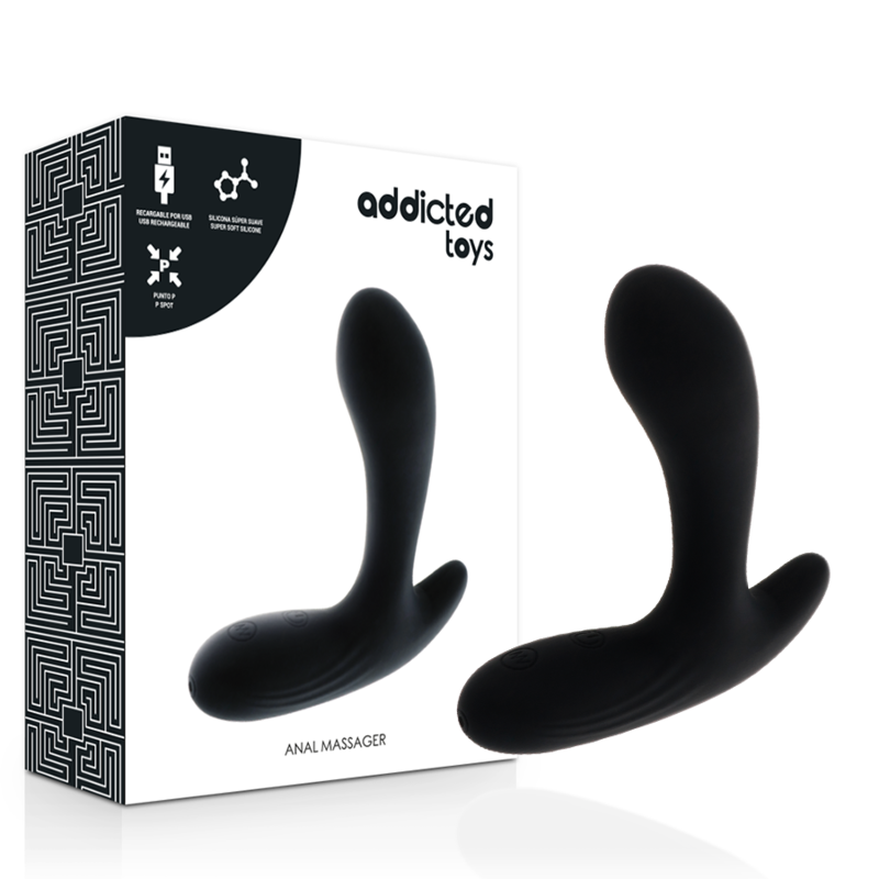 ADDICTED TOYS - MASSAGGIATORE ANALE VIBRAZIONE NERA