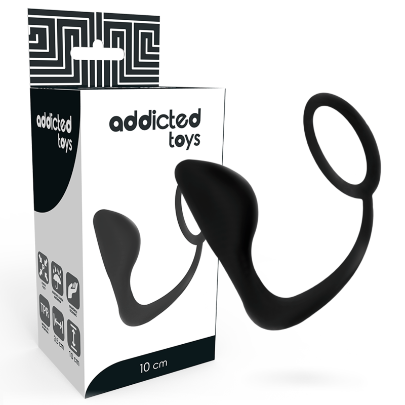 ADDICTED TOYS - PLUG ANALE CON ANELLO PENE NERO