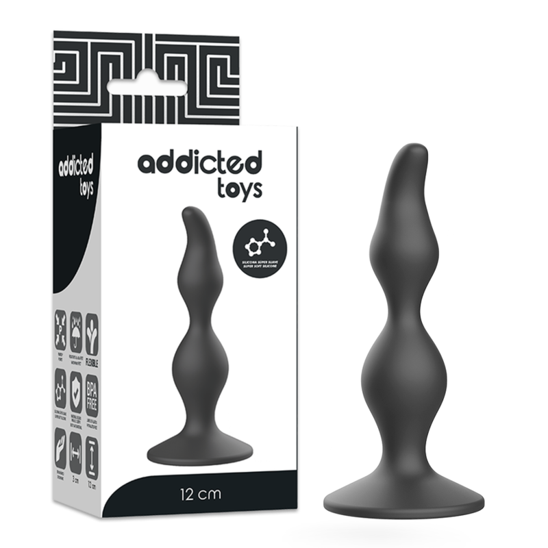 ADDICTED TOYS - 12CM BLACK ANAL SEX PLUG