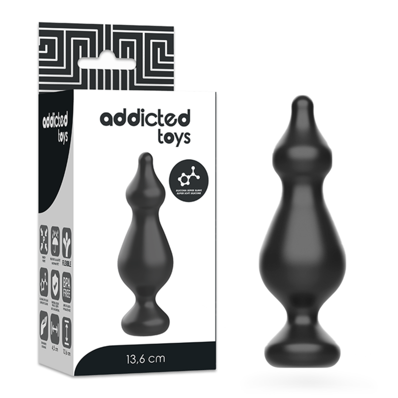 ADDICTED TOYS - PLUG ANAL SEXUEL 13,6 CM NOIR