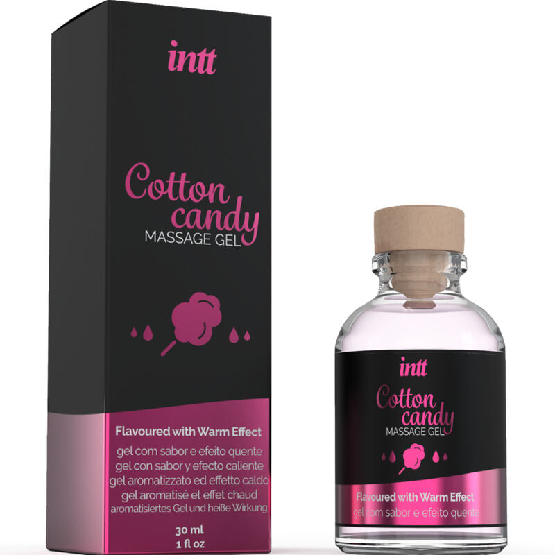 INTT MASSAGE &amp; ORAL SEX - CANDY COTTON FLAVOURED MASSAGE GEL WITH WARMING EFFECT