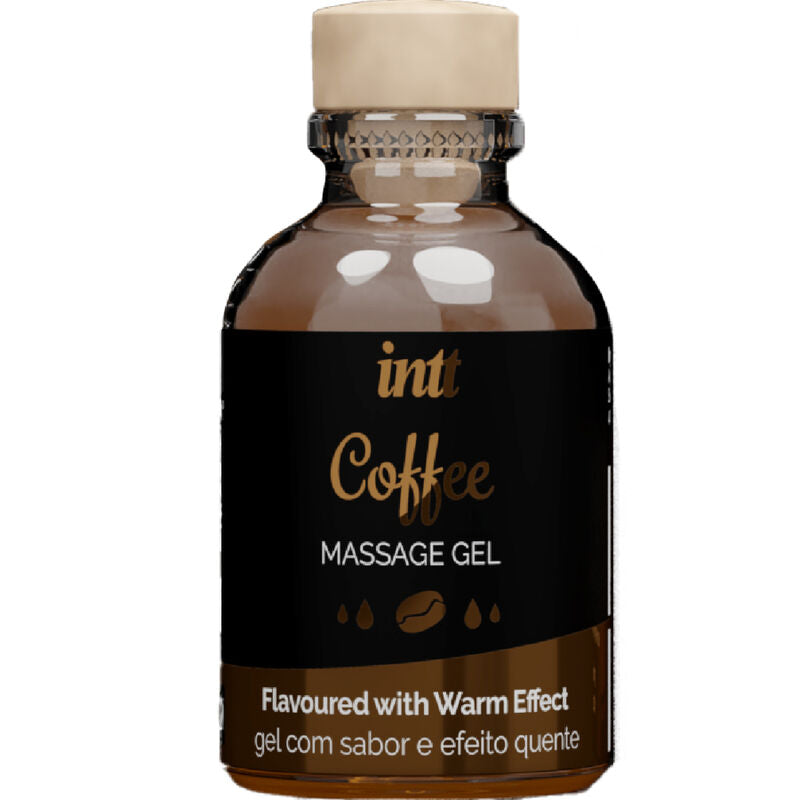 INTT MASSAGE &amp; ORAL SEX - GEL DE MASSAGE SAVEUR CAFÉ À EFFET CHALEUREUX