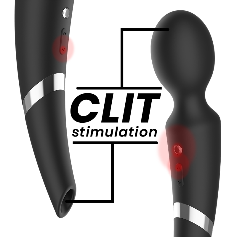 BLACK&amp;SILVER - MASSEUR ET ASPIRATION RECHARGEABLE EN SILICONE BECK BLACK