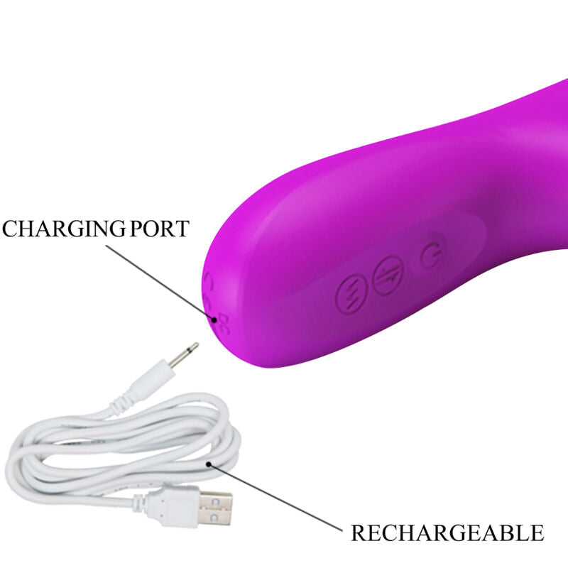 PRETTY LOVE - REESE VIBRATOR WITH ROTATION PURPLE