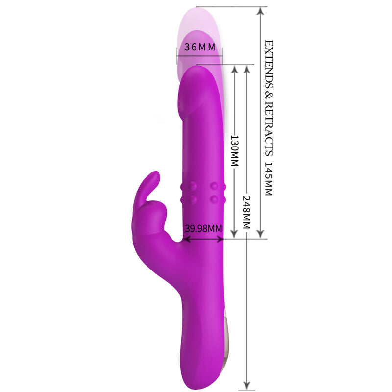 PRETTY LOVE - REESE VIBRATOR WITH ROTATION PURPLE