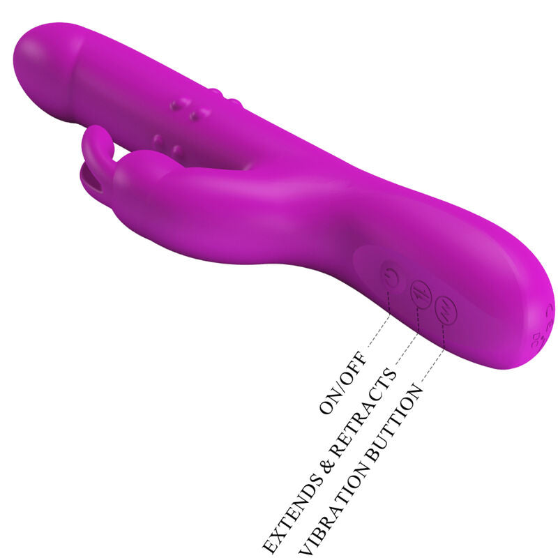 PRETTY LOVE - REESE VIBRATOR WITH ROTATION PURPLE