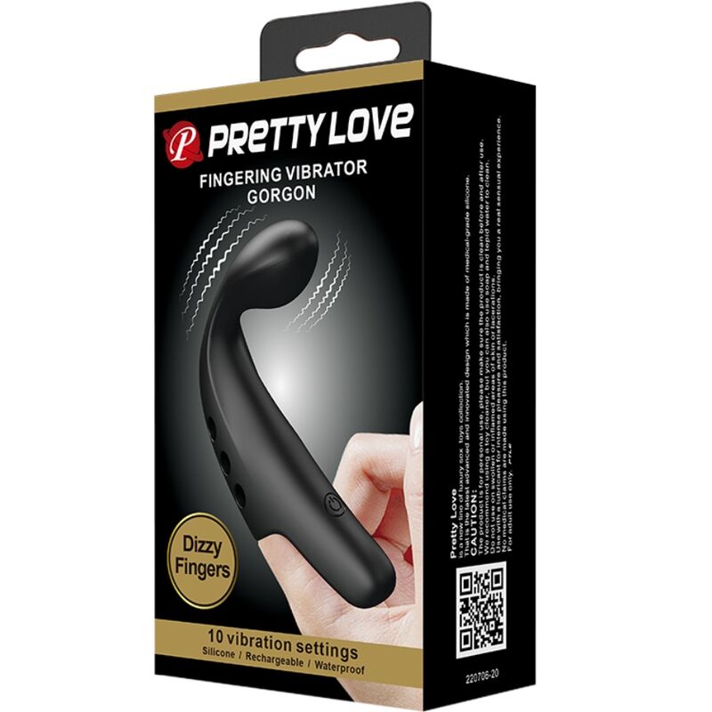 PRETTY LOVE - BLACK GORGON VIBRATING THIMBLE