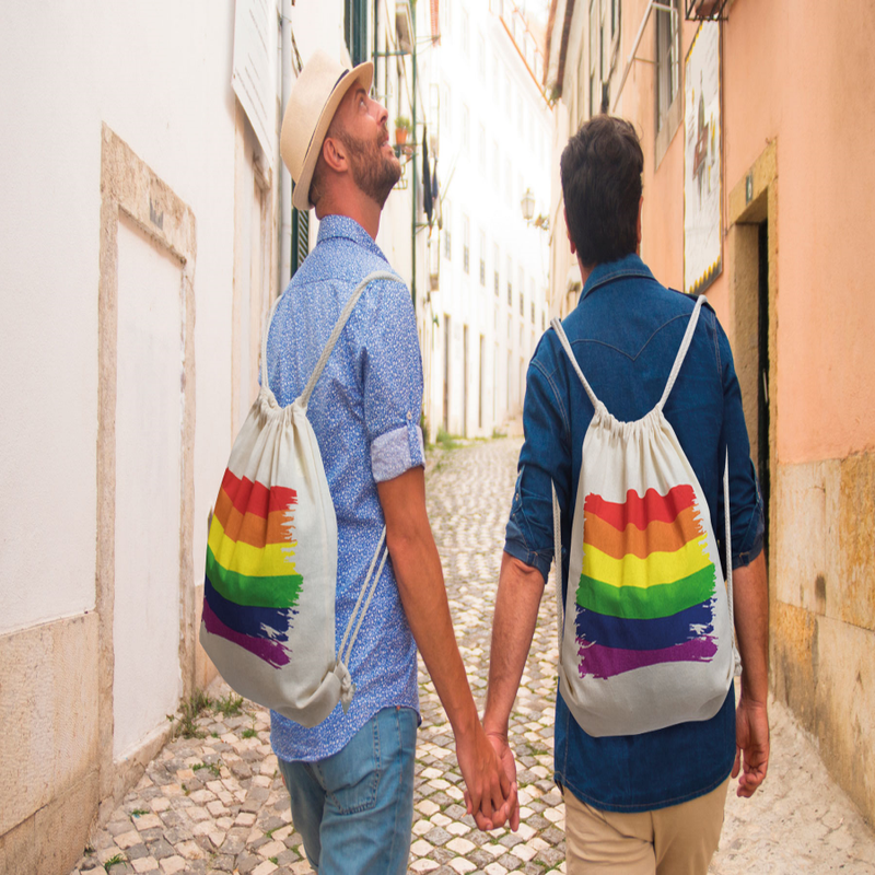 PRIDE - ZAINO CON BANDIERA LGBT IN COTONE