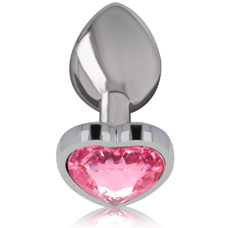 INTENSE - PINK HEART ALUMINUM METAL BUTT PLUG SIZE S