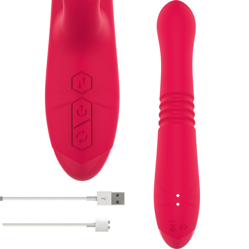 INTENSE - VIBRATEUR MULTIFONCTION RECHARGEABLE UP &amp; DOWN DUA AVEC LANGUE ROUGE