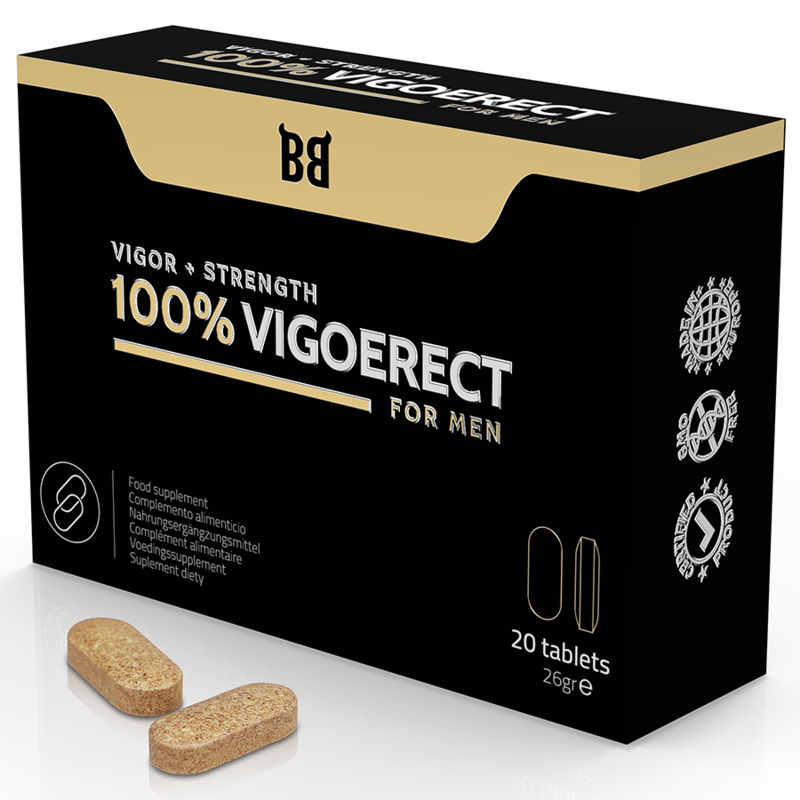 BLACK BULL - 100% VIGOERECT VIGOUR + STRENGTH FOR MEN 20 TABLETS