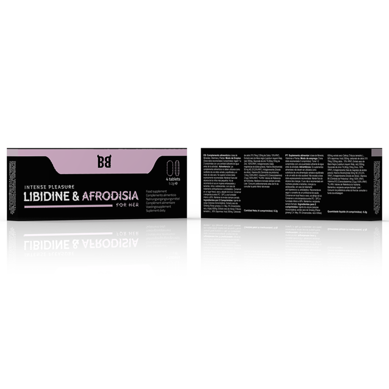 BLACK BULL - LIBIDIN AND APHRODISIA INTENSE PLEASURE FOR HER 4 TABLETS