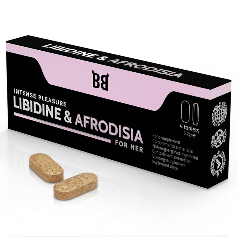 BLACK BULL - LIBIDIN AND APHRODISIA INTENSE PLEASURE FOR HER 4 TABLETS