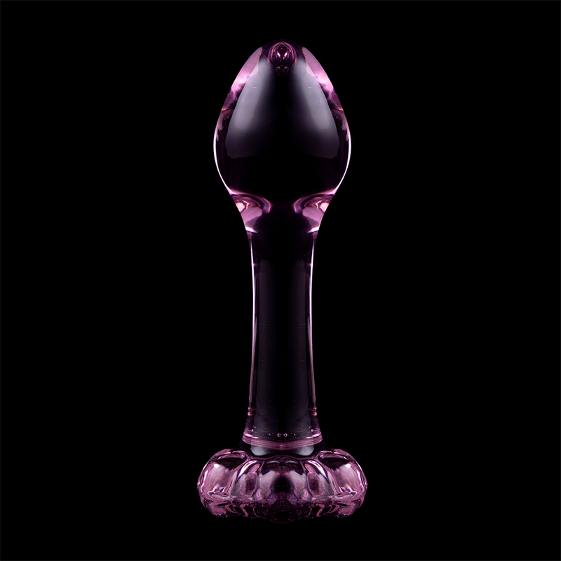 NEBULA SERIES BY IBIZA - MODEL 2 TRANSPARENT BOROSILICATE GLASS ANAL PLUG 11 CM -OR- 3.5 CM