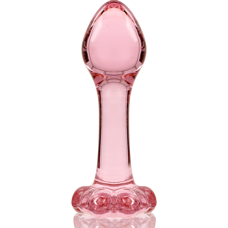 NEBULA SERIES BY IBIZA - MODEL 2 TRANSPARENT BOROSILICATE GLASS ANAL PLUG 11 CM -OR- 3.5 CM