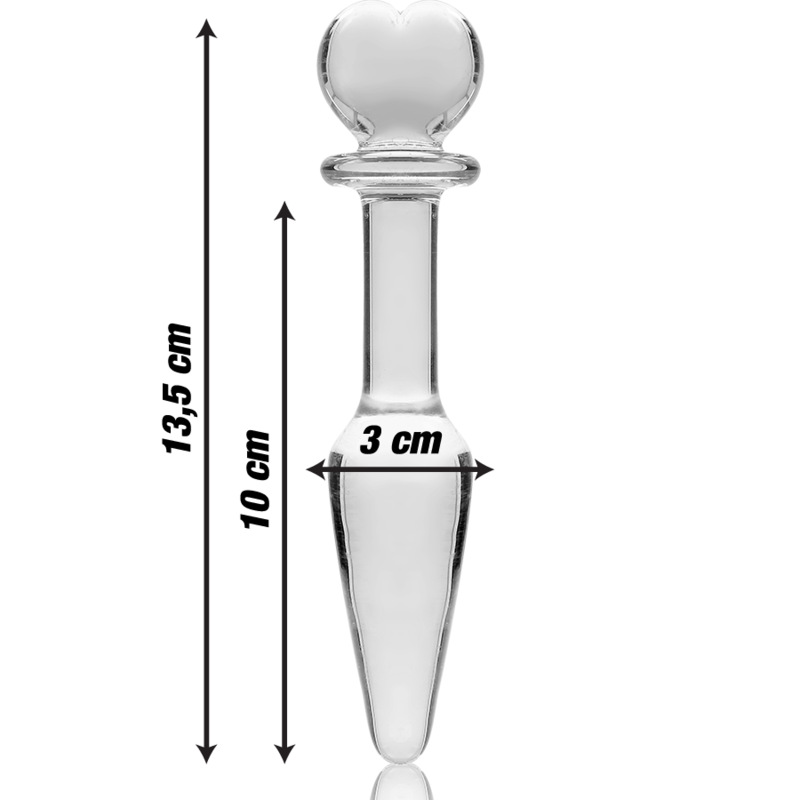 SÉRIE NEBULA PAR IBIZA - PLUG ANAL MODÈLE 7 VERRE BOROSILICATE TRANSPARENT 13,5 CM -O- 3 CM