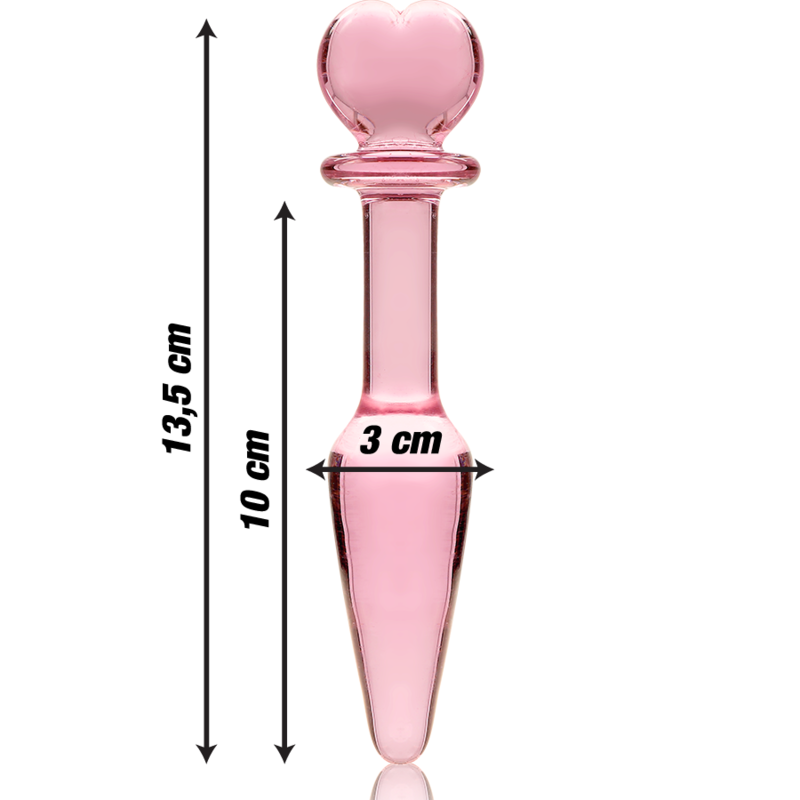 SÉRIE NEBULA PAR IBIZA - PLUG ANAL MODÈLE 7 VERRE BOROSILICATE TRANSPARENT 13,5 CM -O- 3 CM