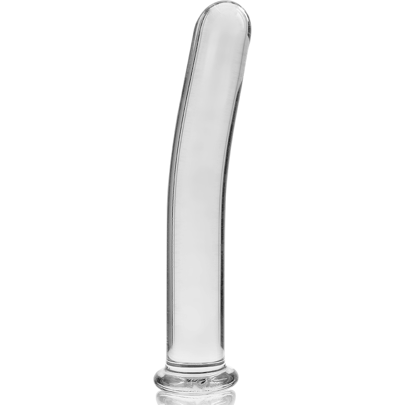 NEBULA SERIES BY IBIZA - MODELLO 8 DILDO IN VETRO BOROSILICATO TRASPARENTE 14.5 CM -O- 2 CM