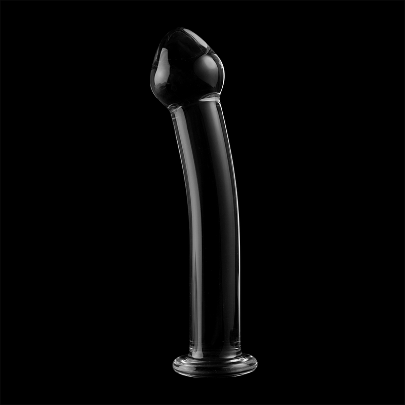 NEBULA SERIES BY IBIZA - MODELLO 11 DILDO IN VETRO BOROSILICATO TRASPARENTE 16 CM -O- 3 CM