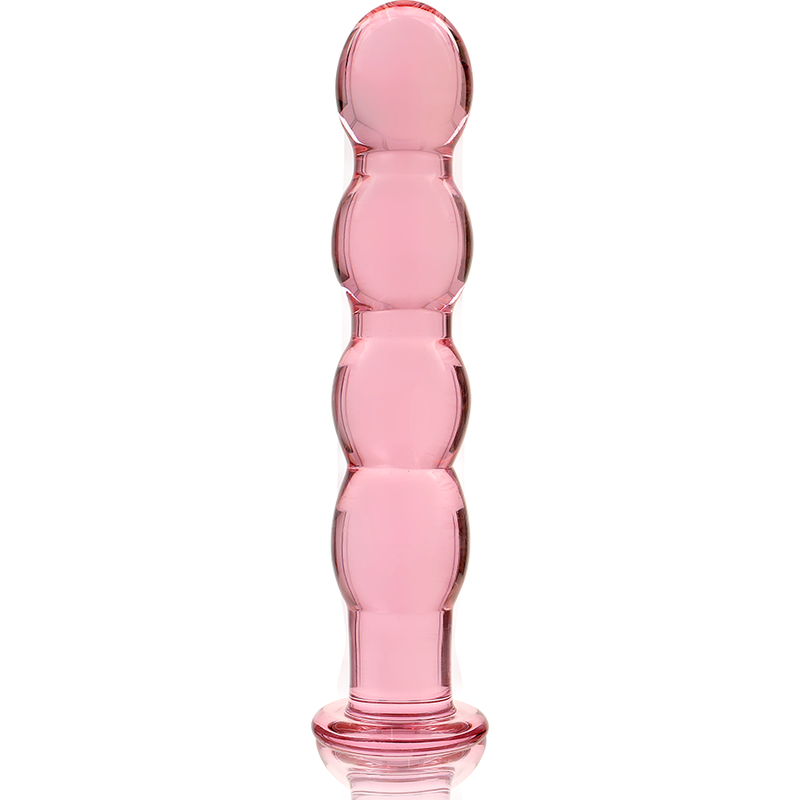 NEBULA SERIES BY IBIZA - MODELLO 10 DILDO IN VETRO BOROSILICATO TRASPARENTE 16.5 CM -O- 3.5 CM