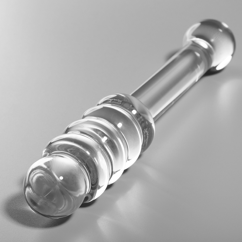 NEBULA SERIES BY IBIZA - MODEL 20 DILDO IN TRANSPARENT BOROSILICATE GLASS 20.5 CM -O- 3 CM