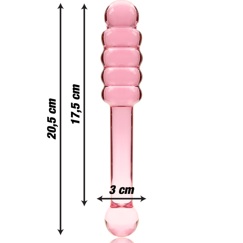 NEBULA SERIES BY IBIZA - MODEL 20 DILDO IN TRANSPARENT BOROSILICATE GLASS 20.5 CM -O- 3 CM