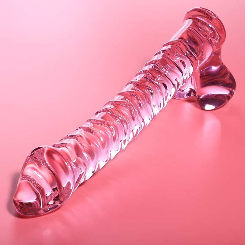 NEBULA SERIES BY IBIZA - MODELLO 23 DILDO IN VETRO BOROSILICATO TRASPARENTE 21.5 CM -O- 4 CM