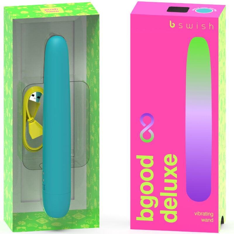 B SWISH - VIBRATEUR RECHARGEABLE BGOOD INFINITE DELUXE EN SILICONE BLEU