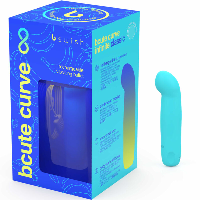 B SWISH - VIBRATEUR RECHARGEABLE EN SILICONE BLEU BCUTE INFINITE CURVES CLASSIC EDITION LIMITÉE