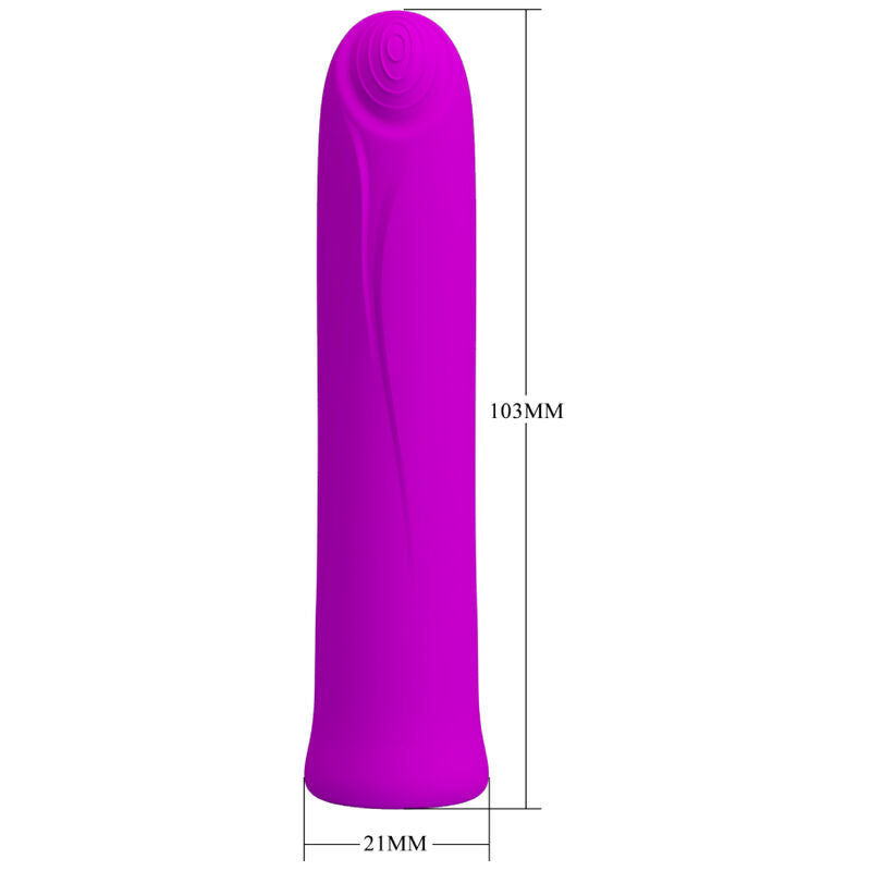 PRETTY LOVE - CURTIS MINI SUPER POWER VIBRATOR 12 VIBRATIONS IN VIOLET SILICONE