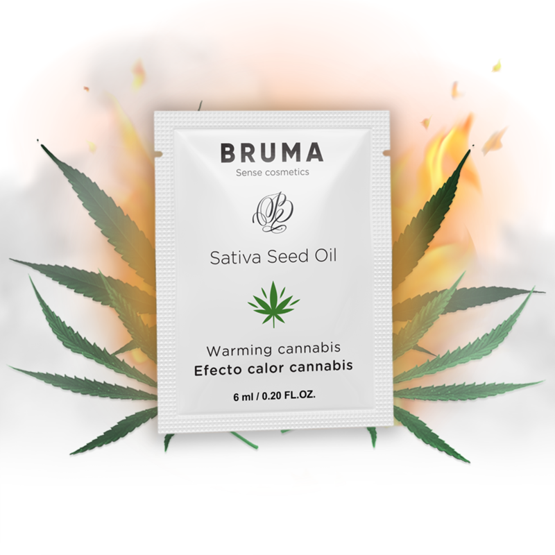 BRUMA - SLIDING GEL WITH SATIVA SEED OIL CANNABIS FLAVOUR WARMING 6 ML