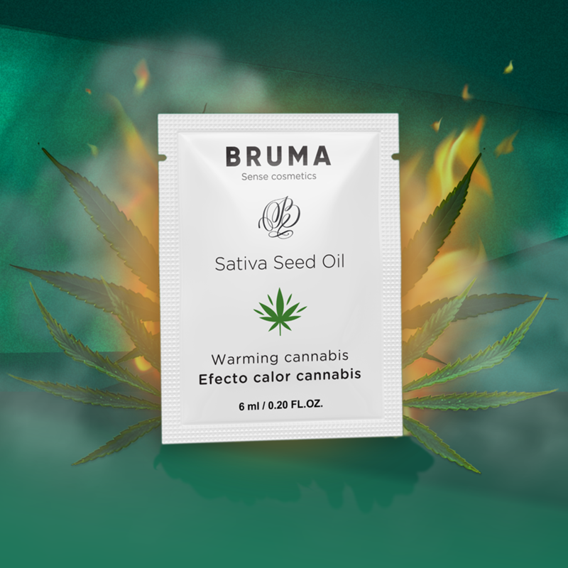 BRUMA - SLIDING GEL WITH SATIVA SEED OIL CANNABIS FLAVOUR WARMING 6 ML