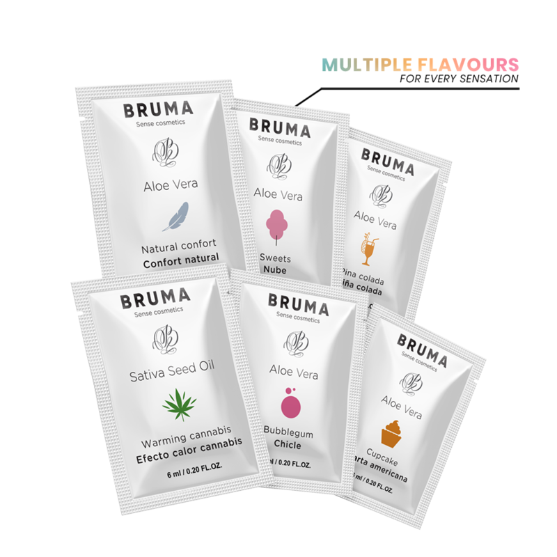 BRUMA - SLIDING GEL WITH SATIVA SEED OIL CANNABIS FLAVOUR WARMING 6 ML