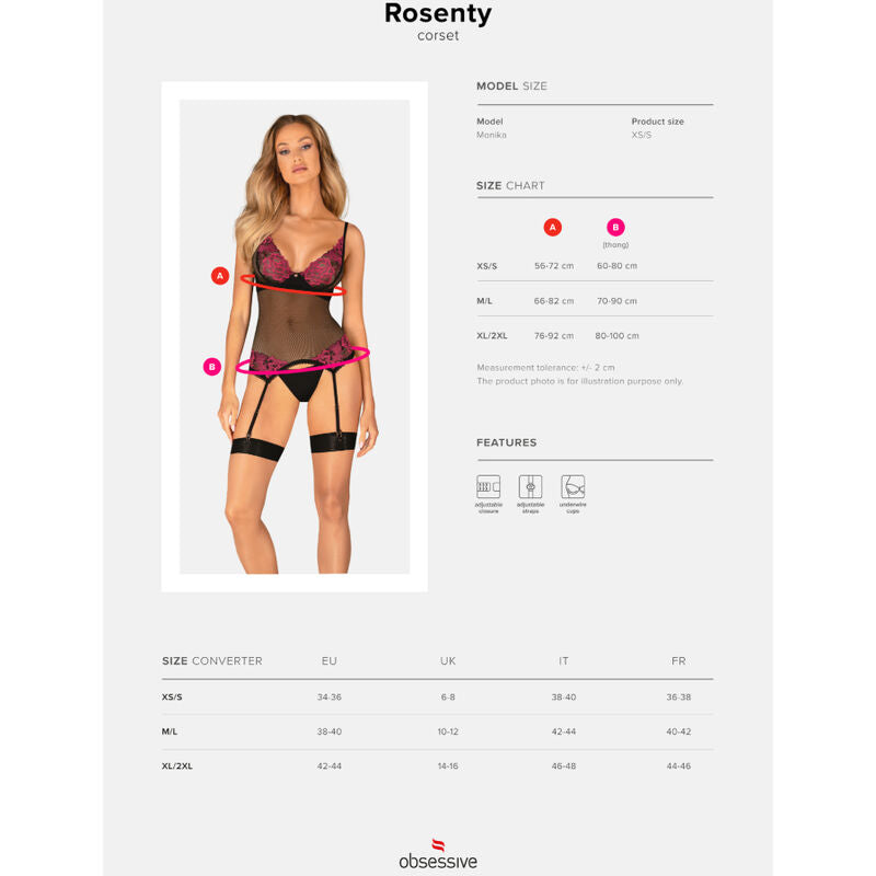 OBSESSIF - CORSET ROSENTY XS/S