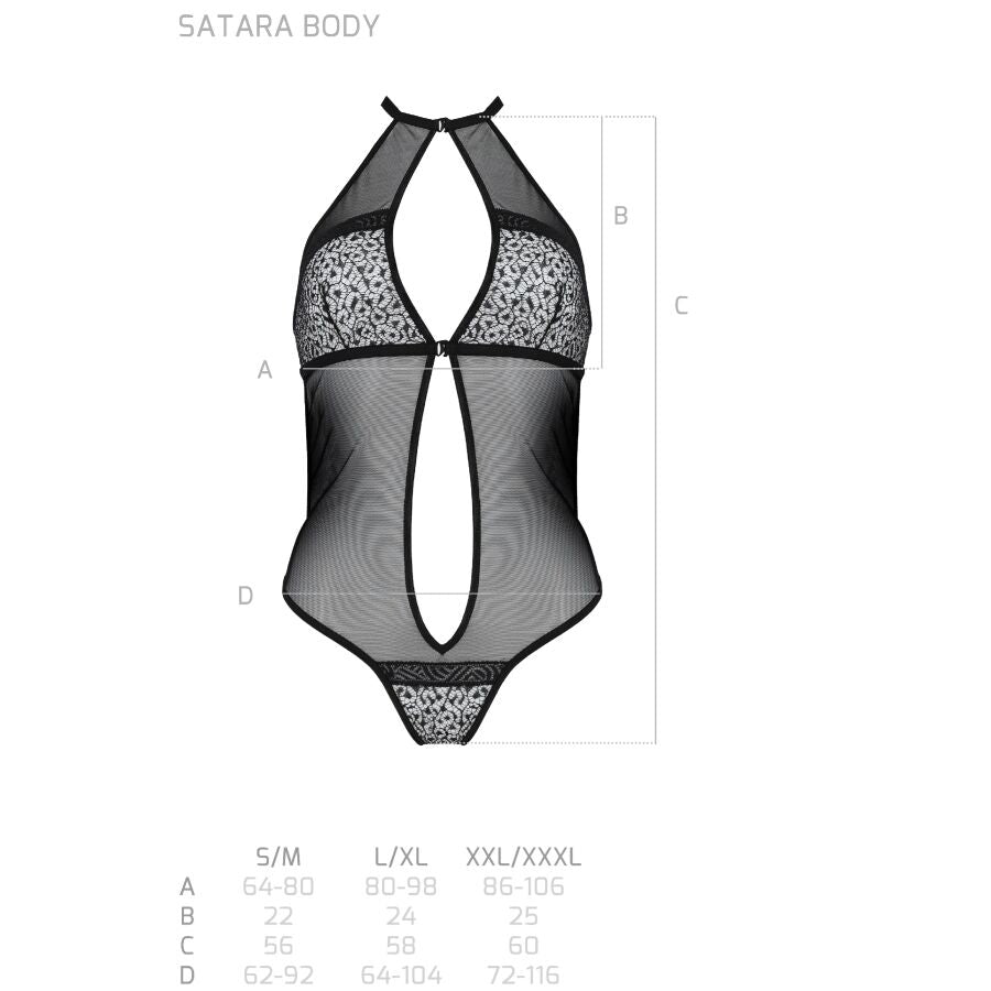 PASSION - SATARA BODY LINEA EROTICA NERO S/M